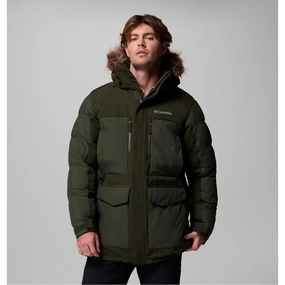 Columbia Marquam Peak Fusion II Hooded Parka Greenscape Small